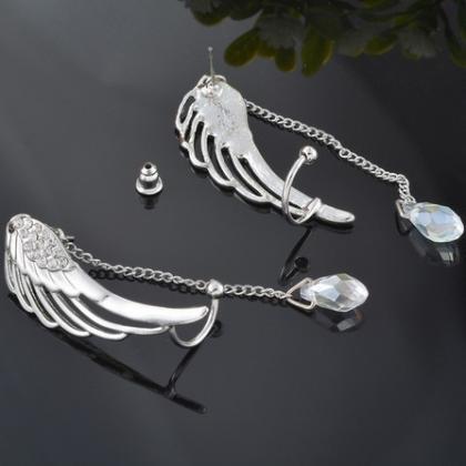 Fashion Angel Wings Feather Earrings Ear Stud For..