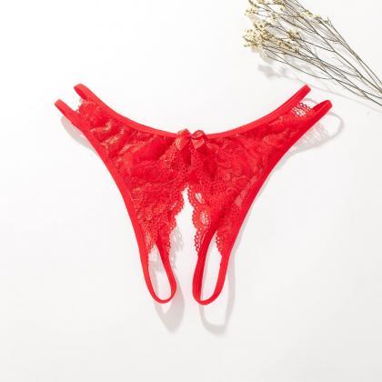 Take-off Open Thong Panties Sexy Lace Underwear
