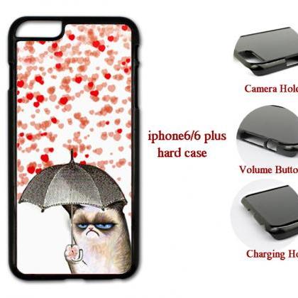 An Umbrella Cat Hard Case Cover For Iphone..