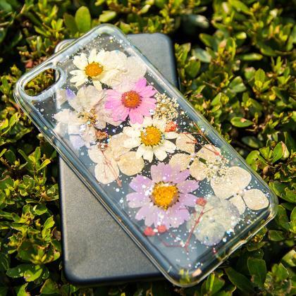 Real Pressed Flower Silicone Tpu Case Cover For..