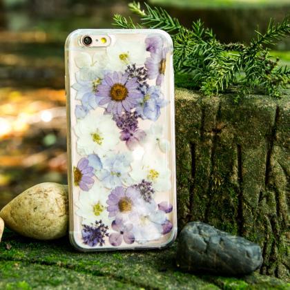 Real Pressed Flower Silicone Tpu Case Cover For..