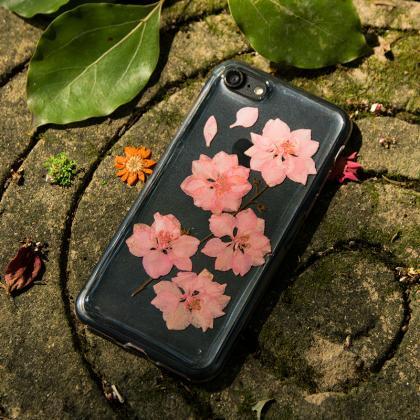 Real Pressed Flower Clear Tpu Case Cover For..