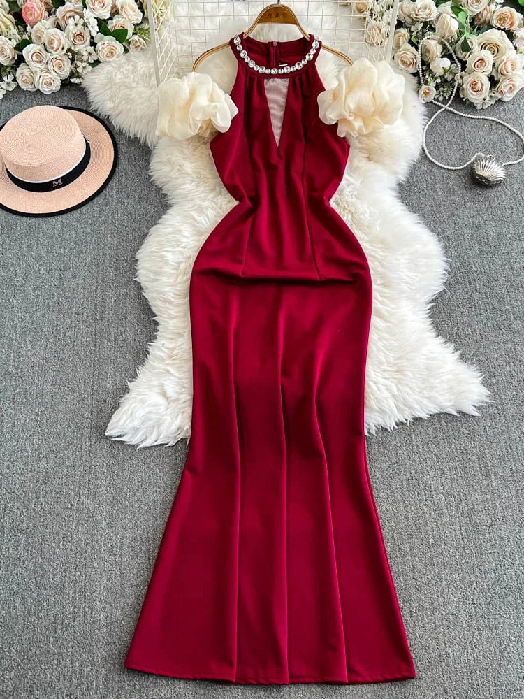 princess polly baby blue dress Show Me Your MuMu Halter Maxi Dress Burgundy/Wine S Backless Formal  Bridesmaid