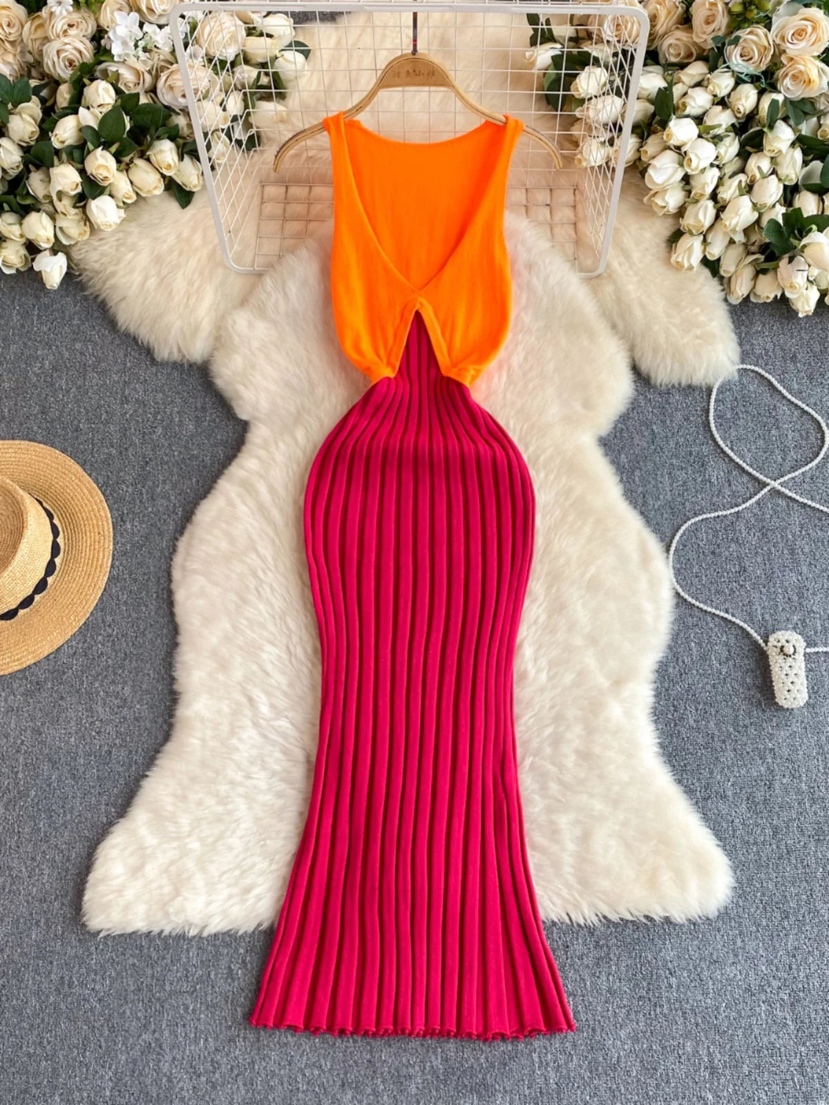 animal print halter dress 682 Halter Multicolor animal print halter dress – Ranee's main image 0