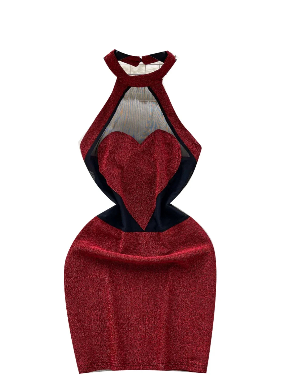 heart cut out dress red Lace &amp; Beads + Exclusive Heart Cut-Out Embellished High Low Maxi Dress  In Red