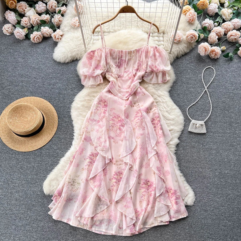 top homecoming dresses Gisele Yellow Ruffle Maxi Dress main image 0