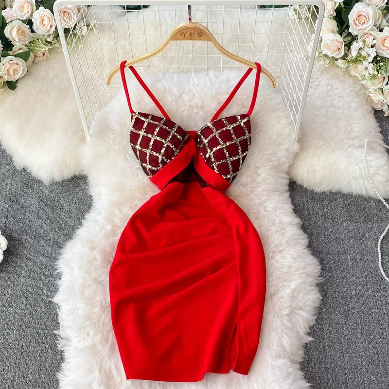 strapless open back dress L main image 1