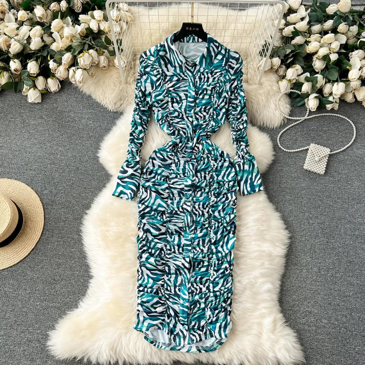 zebra maxi dress long sleeve AiiRZ Animal Print Maxi Dress Long Sleeve Flowy Evening Dress Open Back Tie  Design Zebra Pattern Floor Length Fall Winter Resort WearMISSGUIDED