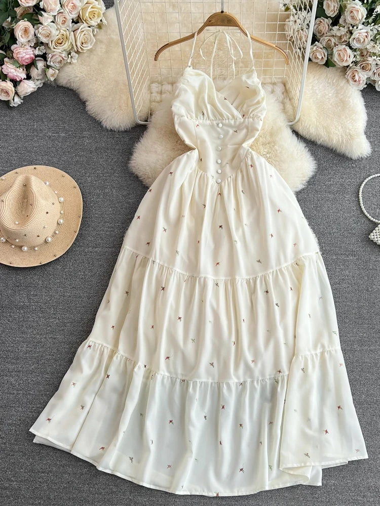 abs halter dress Breezy Boho Open Back Halter Dress main image 1