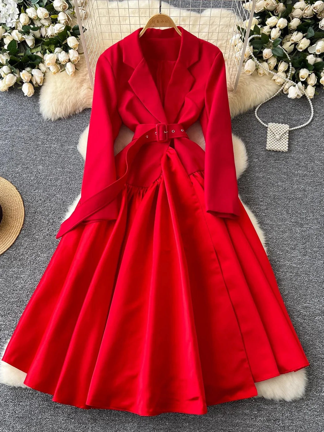 red dress flared skirt Girls' Floral Horseshoe Print Flare Jeans main image 1