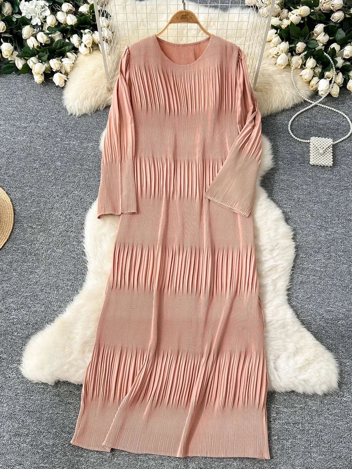 knee length dresses for ladies Mindy Pleated Dress main image 1
