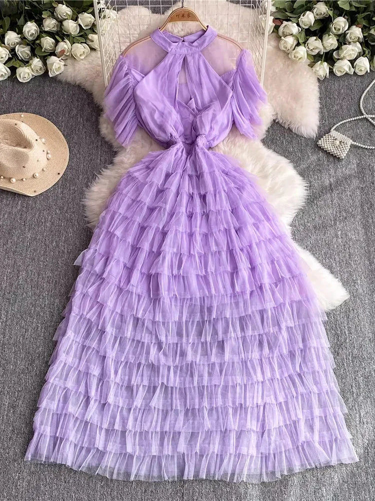 pinko evening dresses Elegant Lavender Sequin Floral Mermaid Gown by Andrea Leo Couture main image 0
