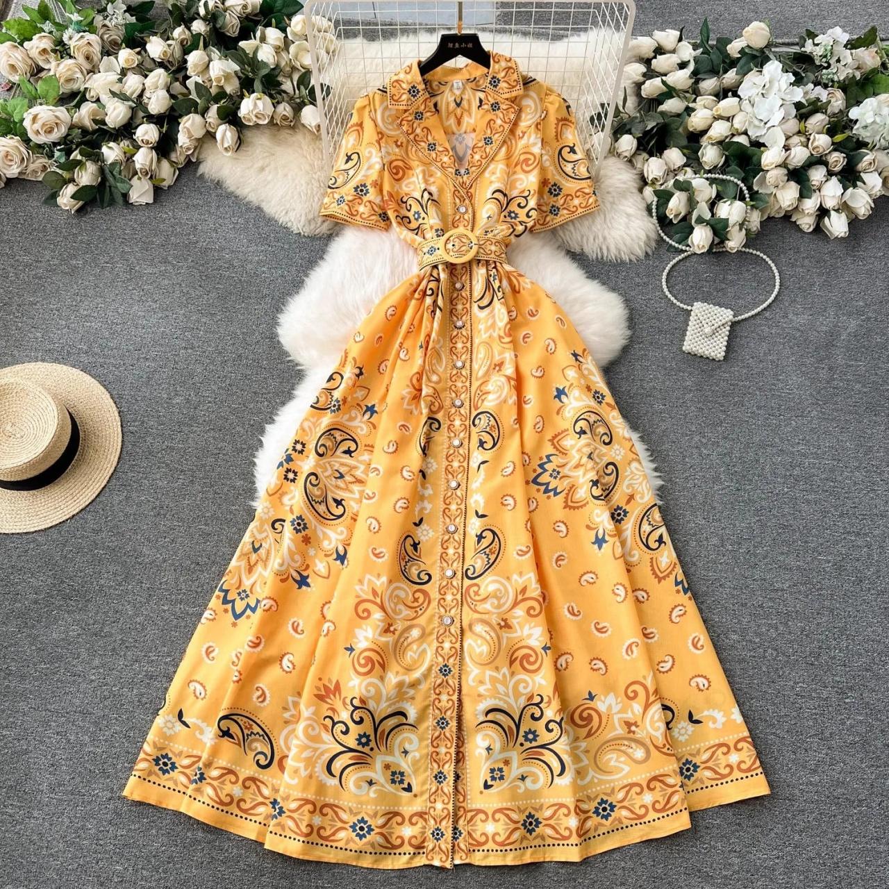 maxi dress gold belt NicoBlu Octavia Long Dress in Black and Gold Palm Embellishment 8
