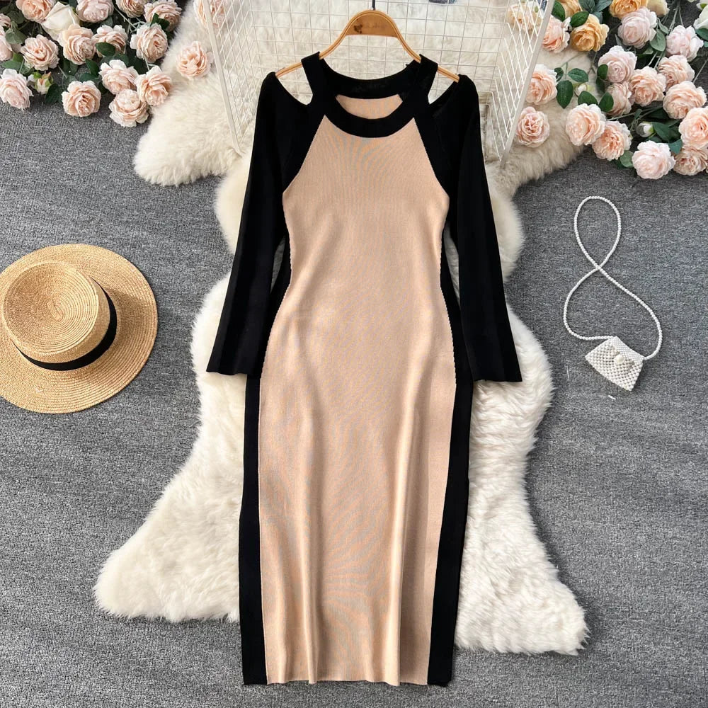 slim fit dress slacks Rowin Long Sleeve Cut Out Mini Dress Black