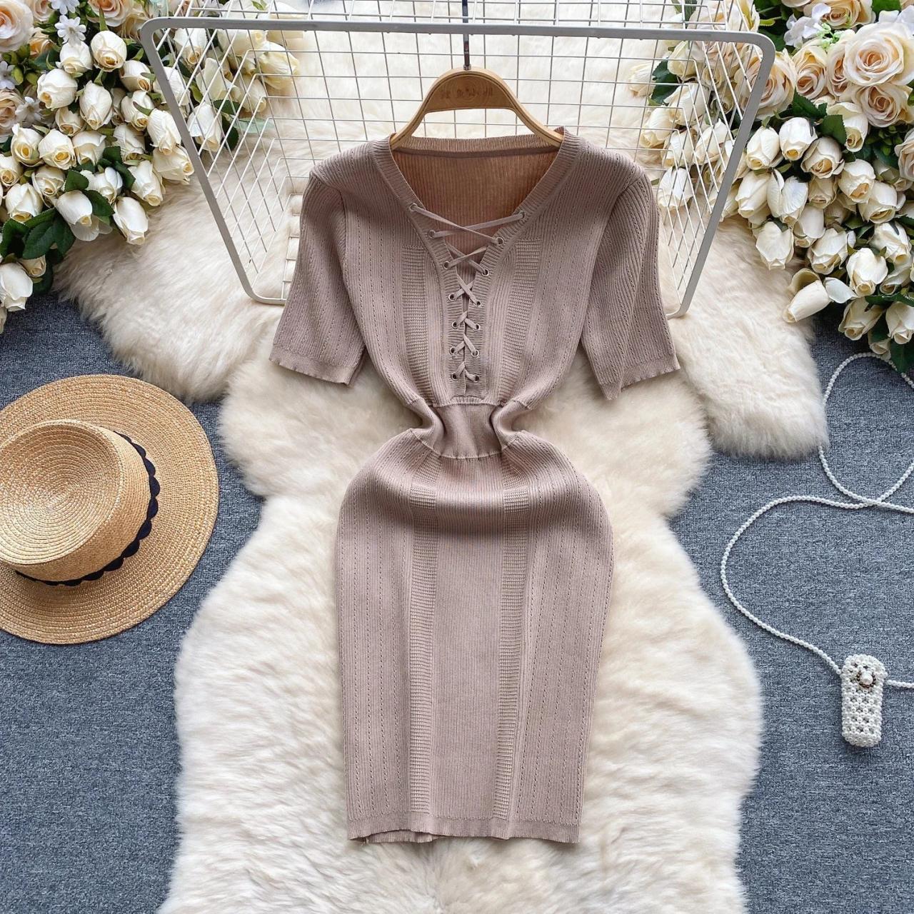 venete open knit dress Pointelle Sweater Dress main image 1