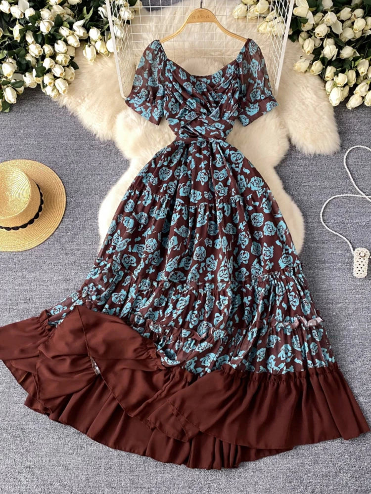 knee length dresses for ladies Lapis Blue Ombre Halter Maxi Dress main image 1