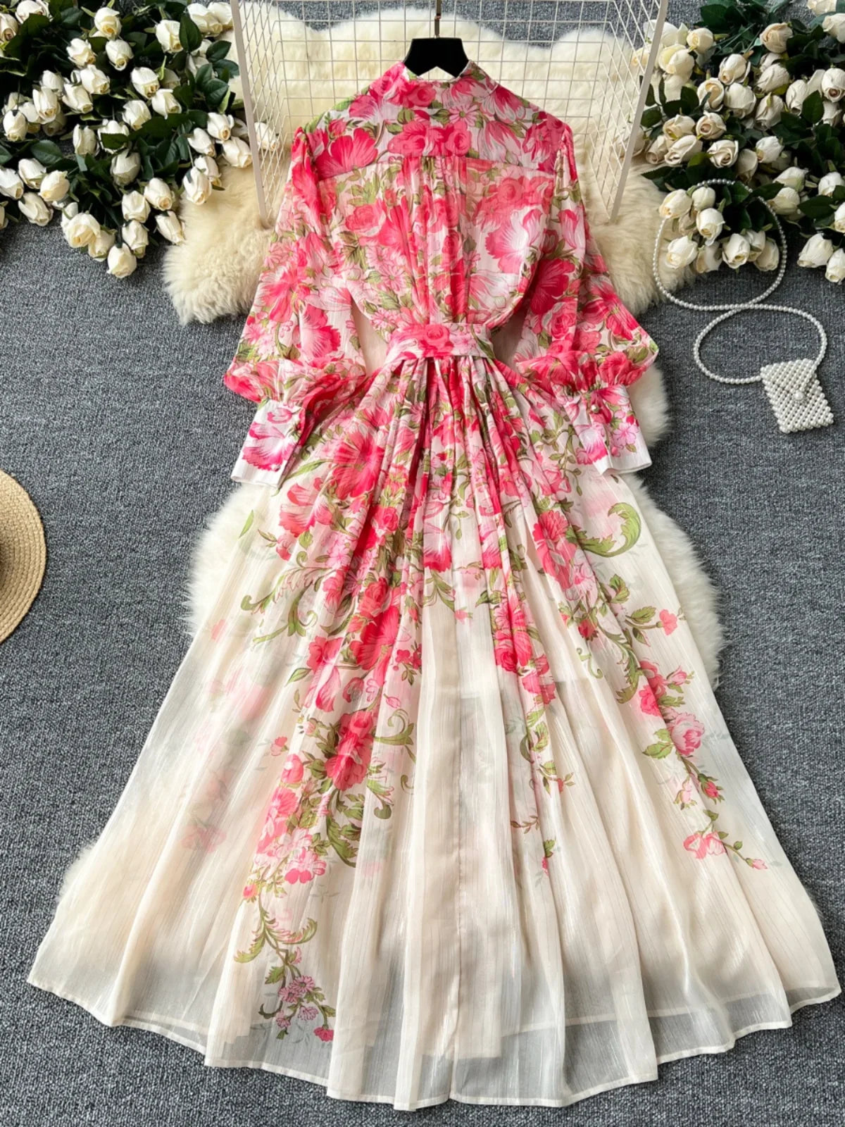white christmas dresses Flutter Sleeve Lace Chiffon Boho A-Line Summer Nude Beige Wedding Dress, Nude Beige main image 1