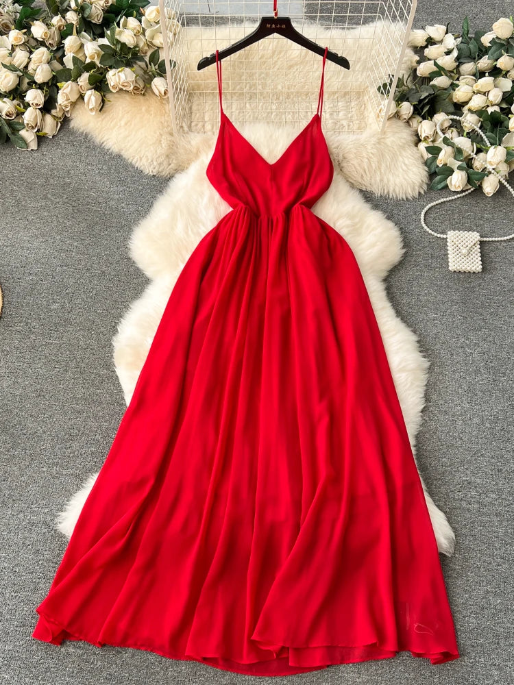 red maxi beach dress Frances Valentine Women's Lynda Maxi Dress - Red main image 1