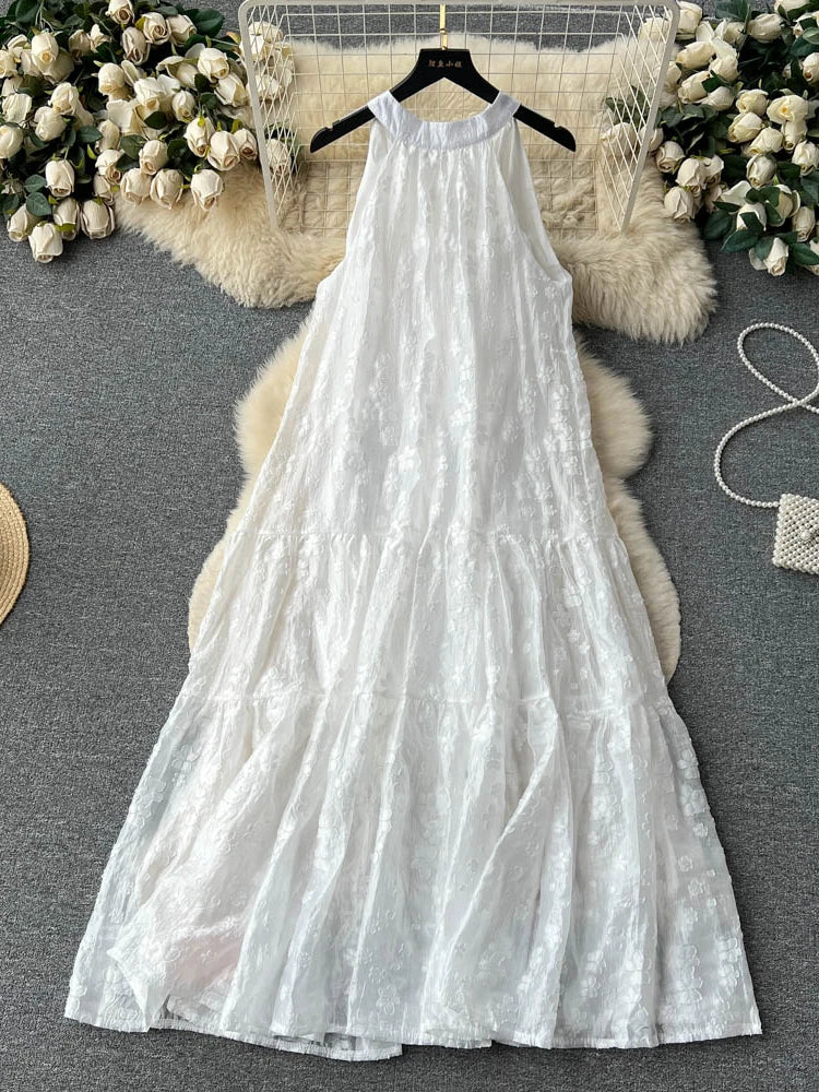 halter maxi dress boho White Halter Maxi Dress – Effortless Resort & Boho Style – Boheme Willow