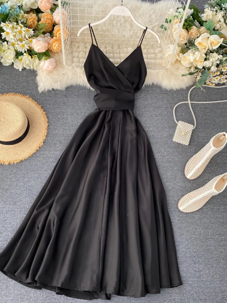 white christmas dresses Comfy Casual Knit V-Neck Wrap Dress main image 1
