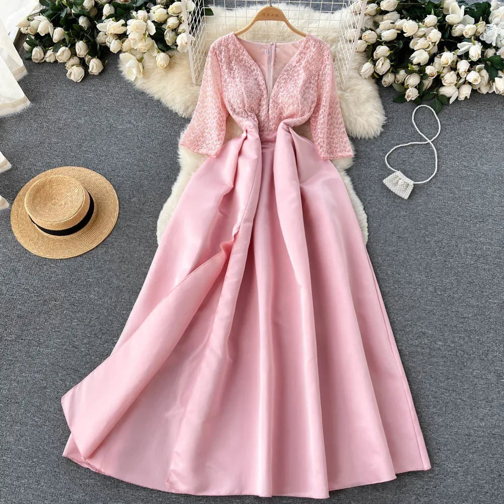 cowl neck lace up back dress Lilac Cowl Neck Lace-Up Back Mermaid Long Prom Dress with Slit main image 0