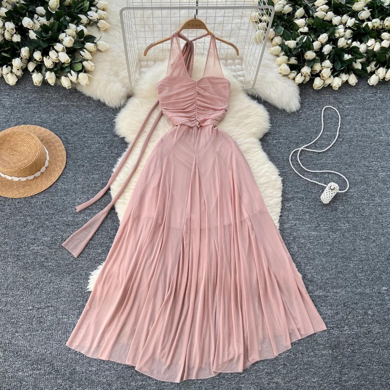 crepe ruffle corset dress Luella Maxi / Lemon | MESHKI Perfect for bridesmaids or Color:Marmalade* Dusty Rose Bridesmaid Dress Knit Tops