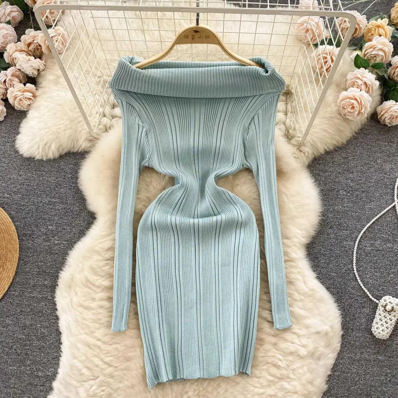 strapless open back dress Pre-Order - New Fit - Maneater Swing Dress in Teal Blue Polka Dot