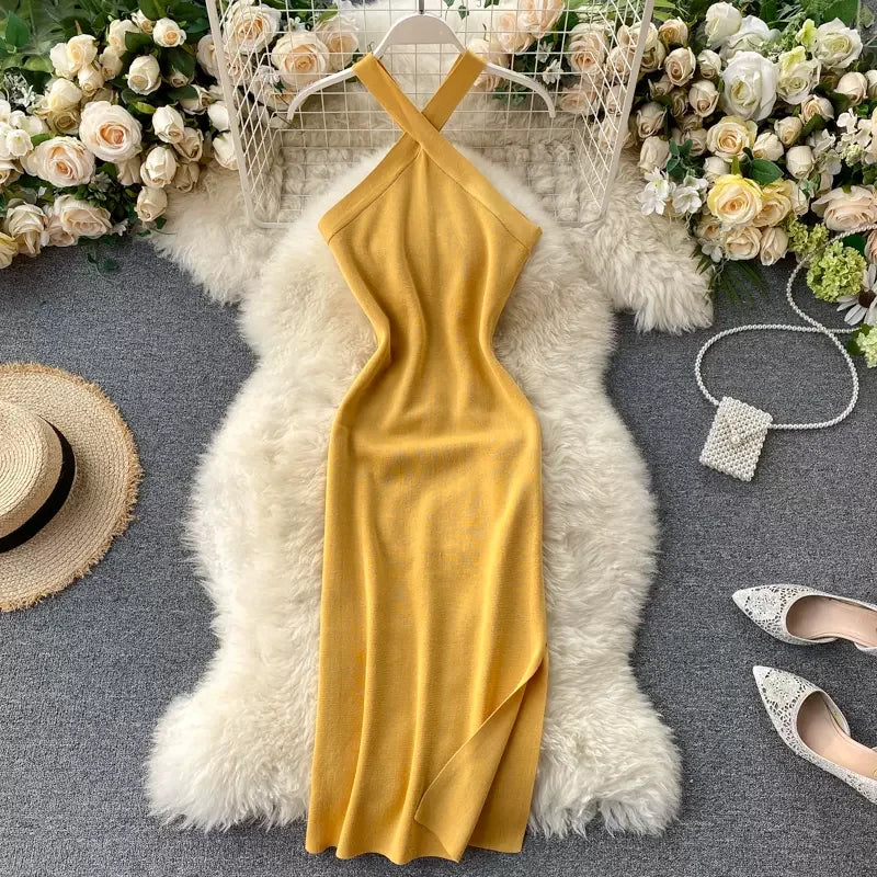 satin halter wedding dresses Halter Neck Satin Wedding Dress | Halter Top Wedding Dress main image 1