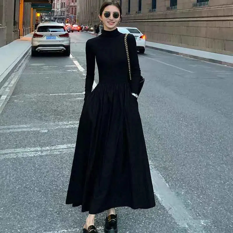 knee length dresses for ladies Zaloma Cut Out Maxi Dress Black main image 0