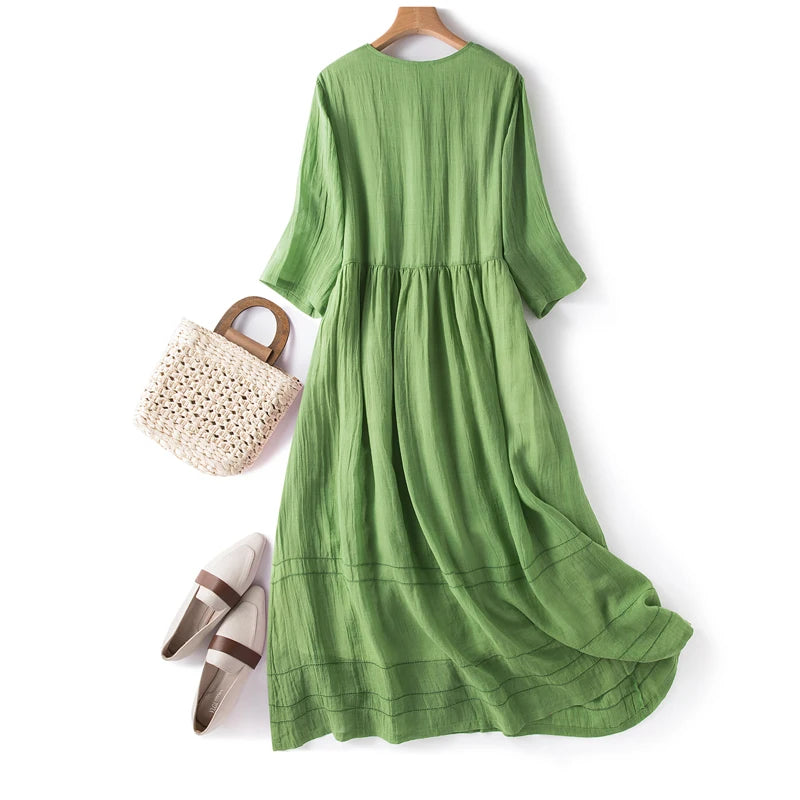 lilac long picnic dress Kamilah Ruched Lace Maxi Dress Lilac main image 1