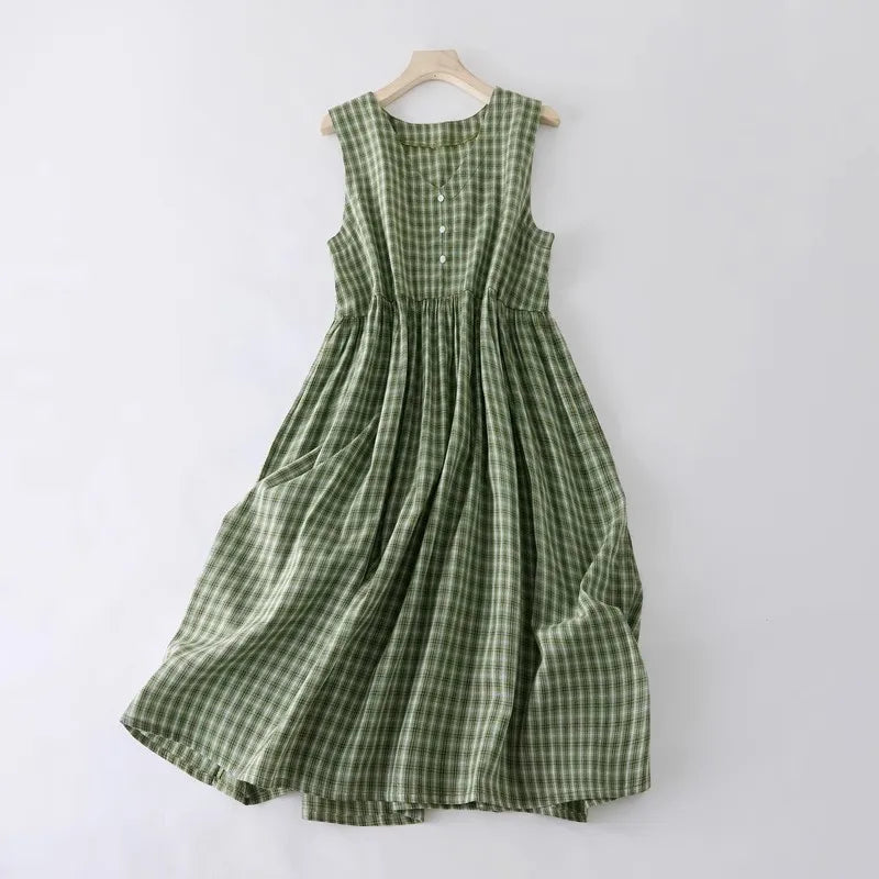 chinese dress ladies Sweet Beyond Plaid Sherril Long Sleeve Maxi Dress main image 1