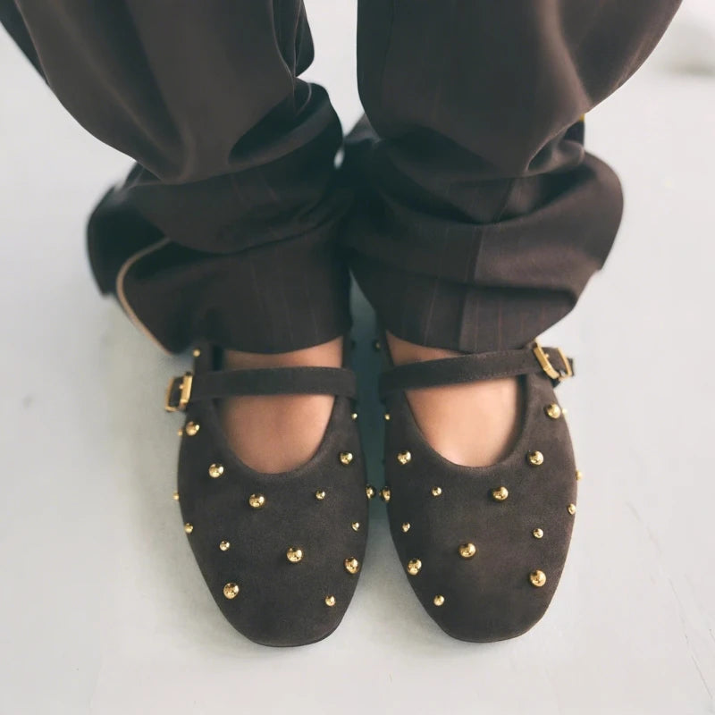 brown dress gold shoes So Danca CH40 T-Strap 2