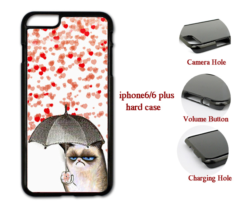 An Umbrella Cat Hard Case Cover For Iphone 4/4s/5/5s/6/6plus Case Samsung Galaxy S3/s4 /s5 Note2/3/4 Case