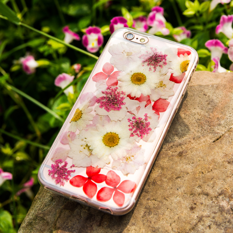 Real Pressed Flower Iphone 6 Case,iphone 6 Plus Case,tpu Rubber Iphone 6s Case Iphone 6s Plus Case