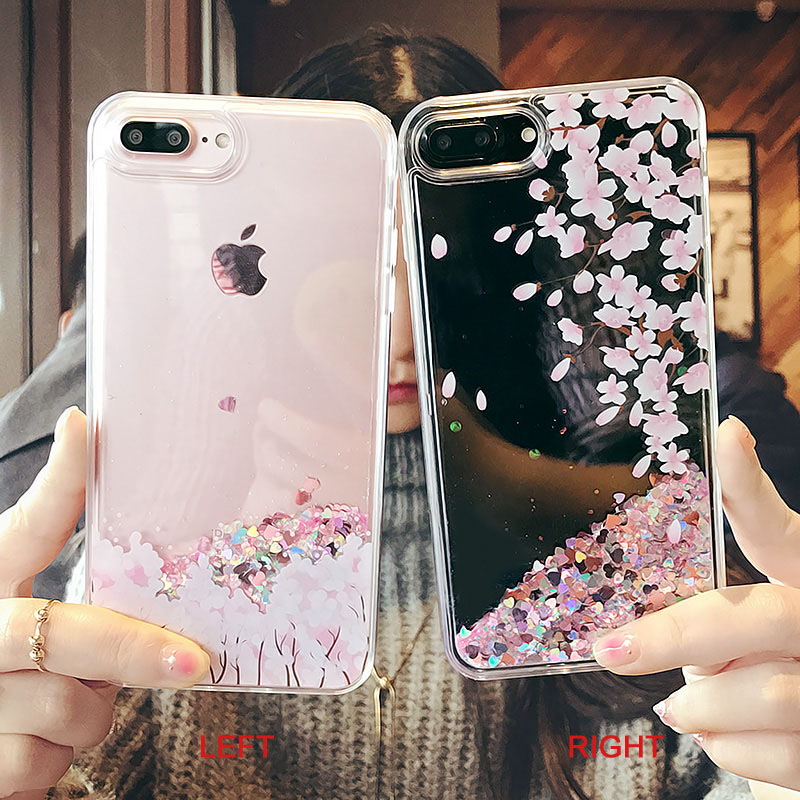 Dynamic Liquid Quicksand Flower Soft Case Cover for iPhone 6/6s,iPhone 6plus/6s plus,iPhone 7,iPhone 7 Plus