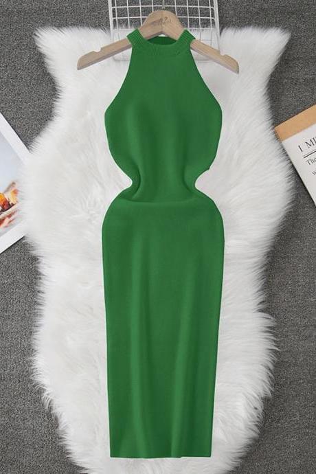 green and navy striped dress Zara main image 0