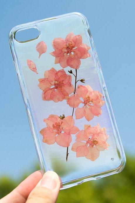 Real Pressed Flower Clear TPU Case Cover for iPhone 6,iPhone 6s,iPhone 6 Plus,iPhone 6s Plus iPhone Protective Skin